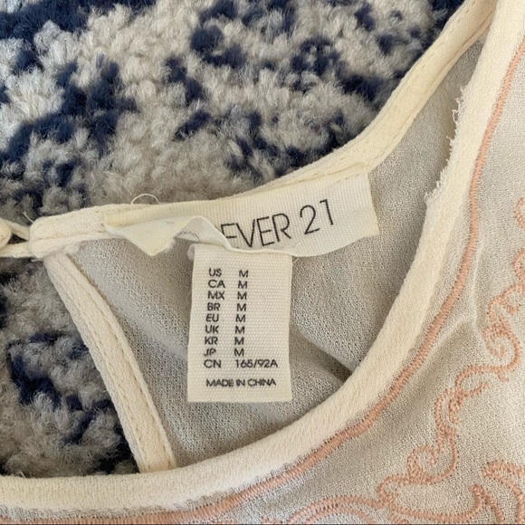 Forever 21 Embroidered Flowy Tank - Picture 3 of 5